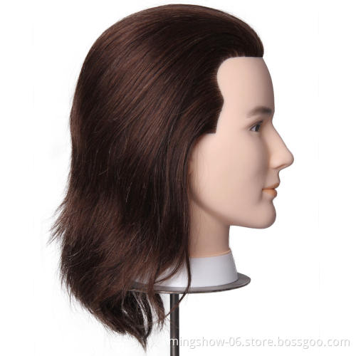 100% human male manikin head hairdresser training head hair practice